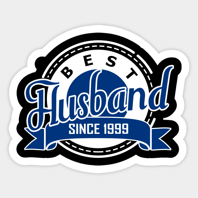 'Best Husband Since 1999' Sweet Wedding Anniversary Gift Sticker by ourwackyhome